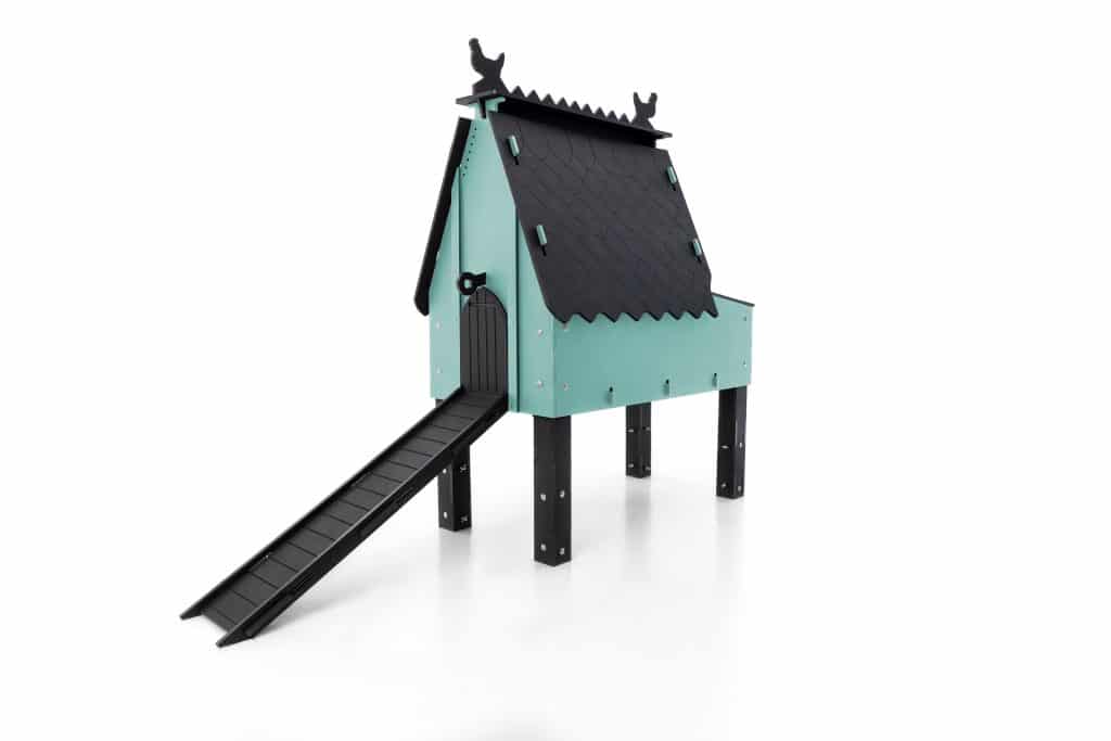 DIY Painted coop in Goblin Blue