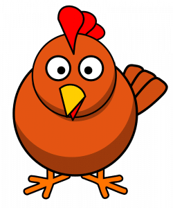 Round cartoon chicken